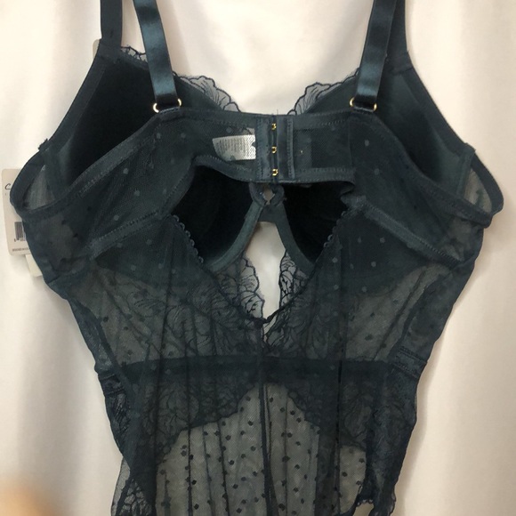 CARRIE AMBER INTIMATES green push up teddy. Size 1X. - Picture 10 of 12